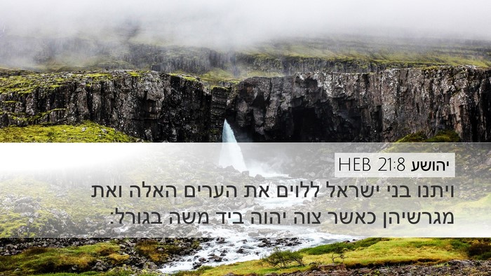 יהושע 21:8 HEB Desktop Wallpaper - ויתנו בני ישראל ללוים את - Desktop Bible Verse Wallpaper