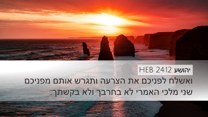 יהושע 24:12 HEB Desktop Wallpaper - ואשלח לפניכם את הצרעה - Desktop Bible Verse Wallpaper