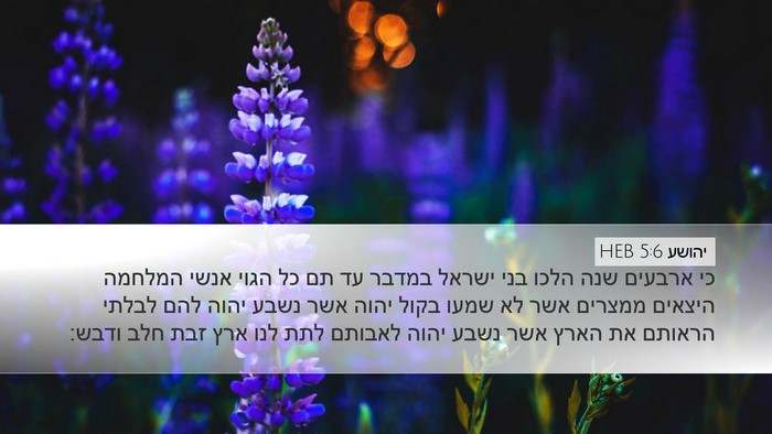 יהושע 5:6 HEB Bible Verse Image