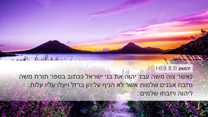 יהושע 8:31 HEB Bible Verse Image
