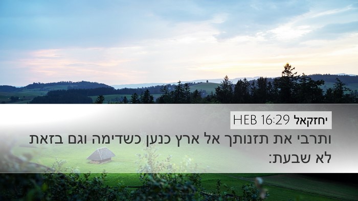 יחזקאל 16:29 HEB Bible Verse Image