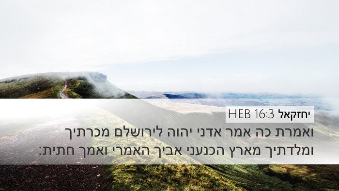 יחזקאל 16:3 HEB Bible Verse Image