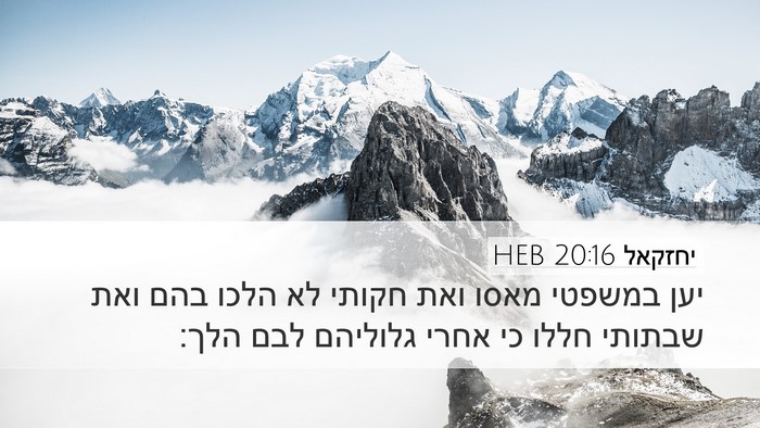יחזקאל 20:16 HEB Bible Verse Image