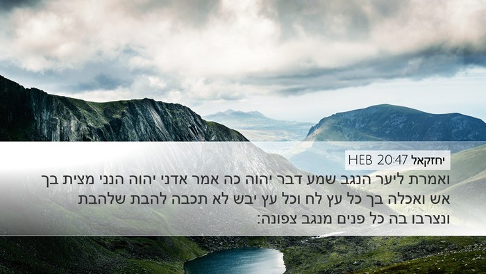 יחזקאל 20:47 HEB Bible Verse Image