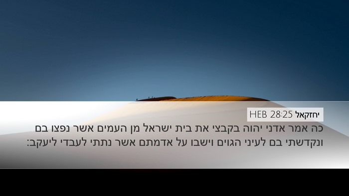 יחזקאל 28:25 HEB Bible Verse Image
