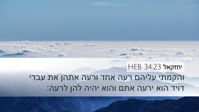 יחזקאל 34:23 HEB Bible Verse Image