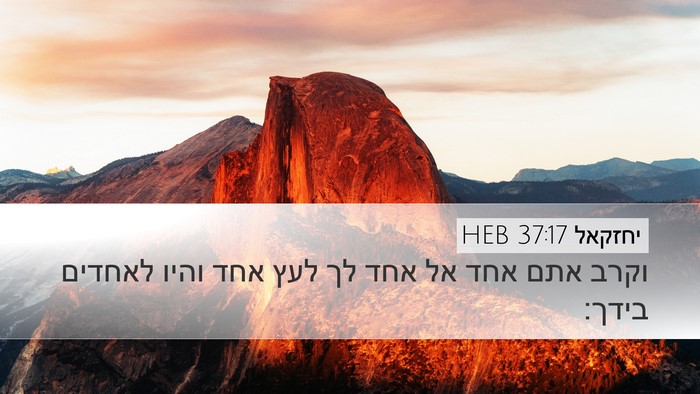 יחזקאל 37:17 HEB Desktop Wallpaper - וקרב אתם אחד אל אחד לך לעץ - Desktop Bible Verse Wallpaper