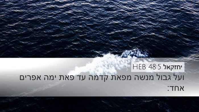 יחזקאל 48:5 HEB Desktop Wallpaper - ועל גבול מנשה מפאת קדמה עד - Desktop Bible Verse Wallpaper