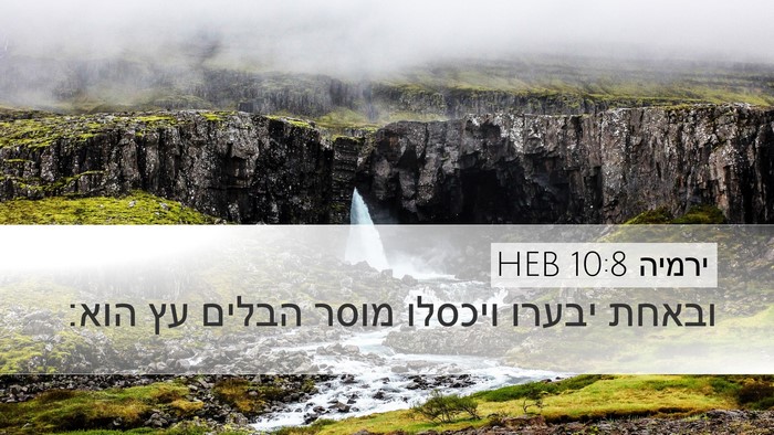 ירמיה 10:8 HEB Bible Verse Image