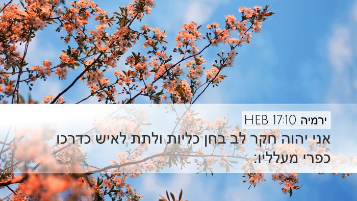 ירמיה 17:10 HEB Bible Verse Image