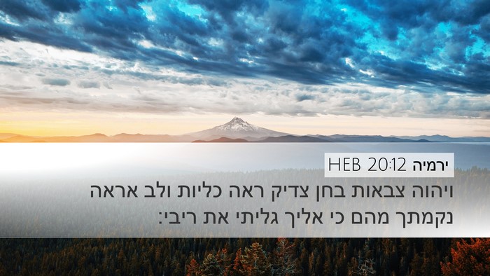ירמיה 20:12 HEB Bible Verse Image