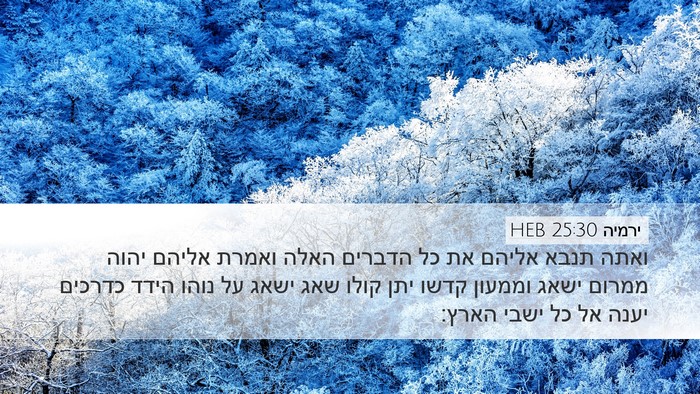 ירמיה 25:30 HEB Bible Verse Image