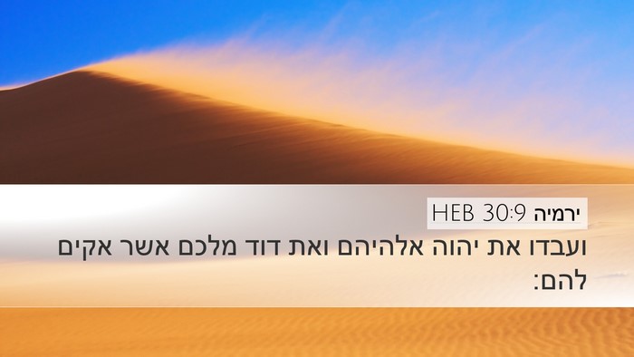 ירמיה 30:9 HEB Bible Verse Image