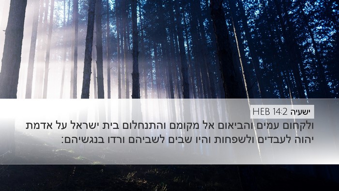 ישעיה 14:2 HEB Bible Verse Image