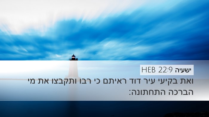 ישעיה 22:9 HEB Bible Verse Image