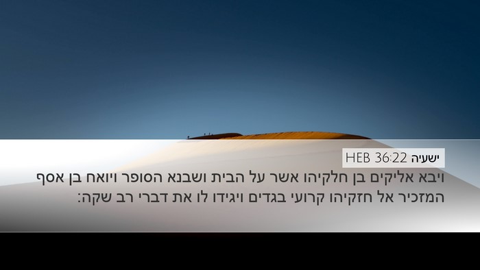 ישעיה 36:22 HEB Bible Verse Image