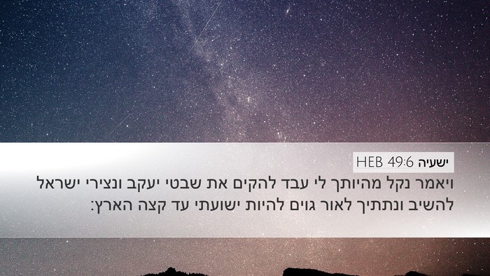 ישעיה 49:6 HEB Bible Verse Image