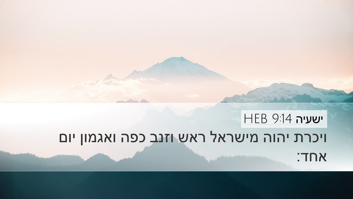 ישעיה 9:14 HEB Bible Verse Image