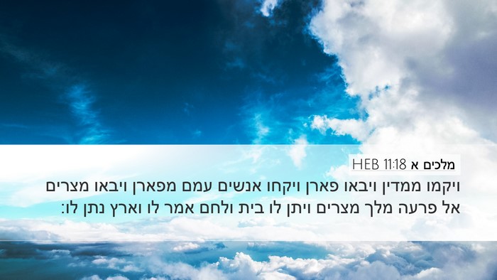 מלכים א 11:18 HEB Desktop Wallpaper - ויקמו ממדין ויבאו פארן - Desktop Bible Verse Wallpaper