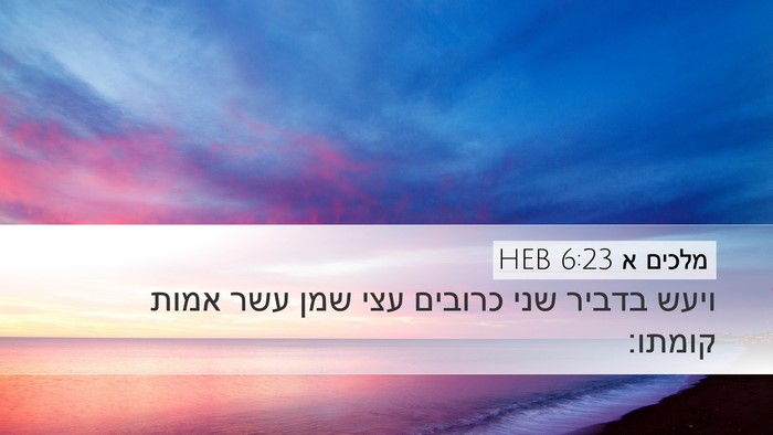 מלכים א 6:23 HEB Bible Verse Image