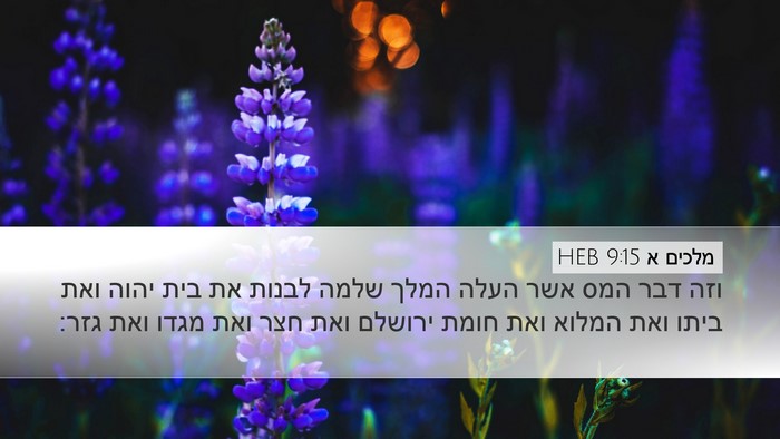 מלכים א 9:15 HEB Bible Verse Image