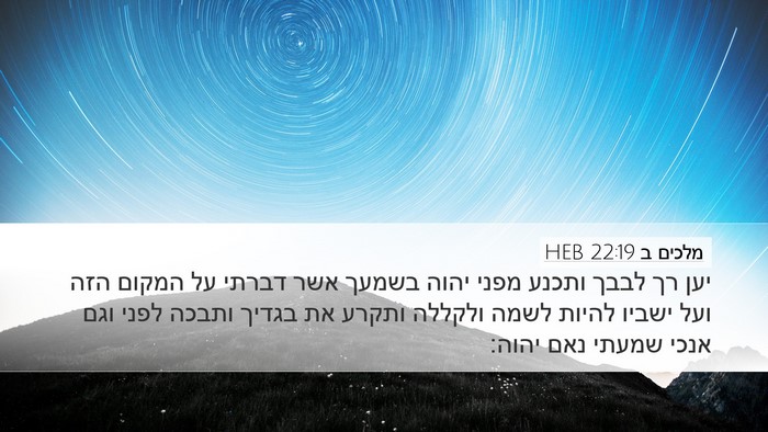 מלכים ב 22:19 HEB Bible Verse Image
