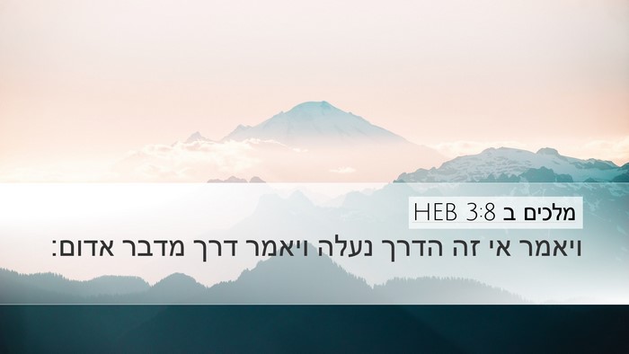 מלכים ב 3:8 HEB Desktop Wallpaper - ויאמר אי זה הדרך נעלה ויאמר - Desktop Bible Verse Wallpaper