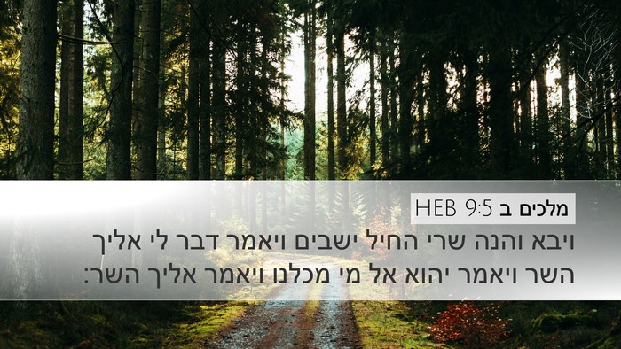 מלכים ב 9:5 HEB Bible Verse Image