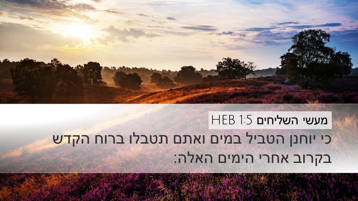 מעשי השליחים 1:5 HEB Bible Verse Image