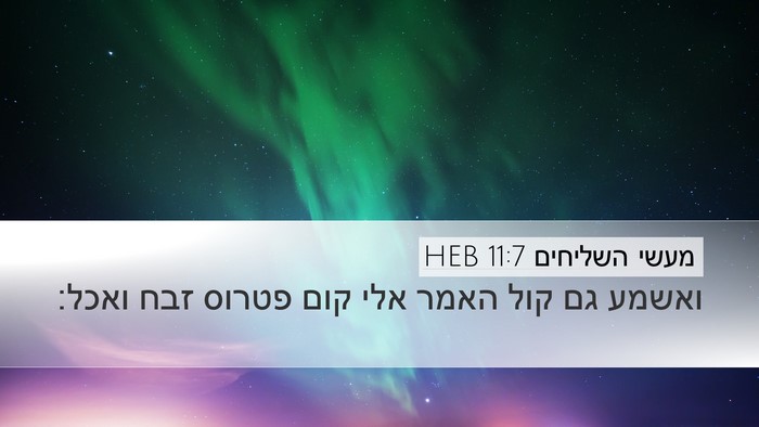 מעשי השליחים 11:7 HEB Desktop Wallpaper - ואשמע גם קול האמר אלי קום - Desktop Bible Verse Wallpaper