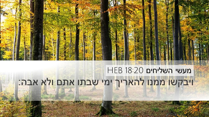 מעשי השליחים 18:20 HEB Bible Verse Image