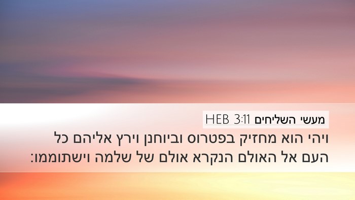 מעשי השליחים 3:11 HEB Bible Verse Image