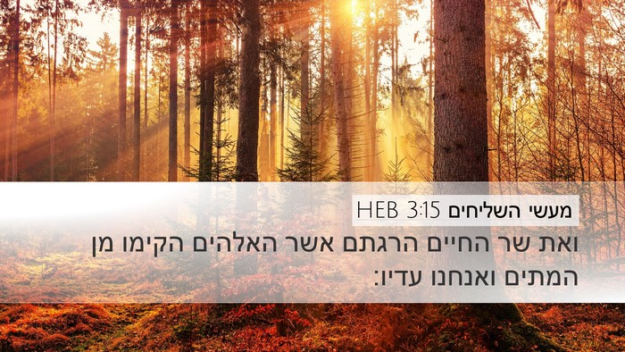 מעשי השליחים 3:15 HEB Bible Verse Image