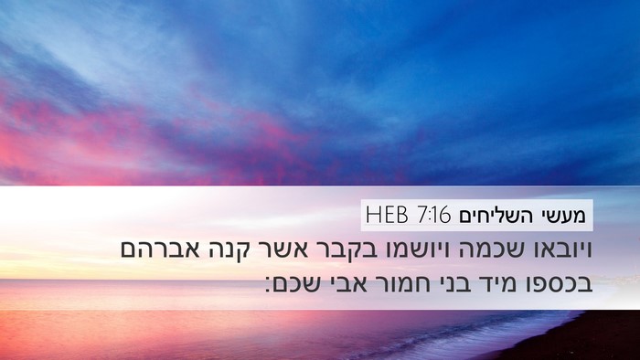 מעשי השליחים 7:16 HEB Desktop Wallpaper - ויובאו שכמה ויושמו בקבר - Desktop Bible Verse Wallpaper