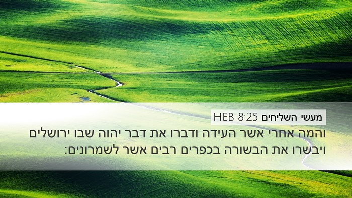 מעשי השליחים 8:25 HEB Bible Verse Image