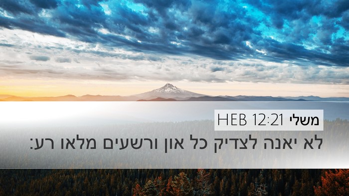 משלי 12:21 HEB Bible Verse Image