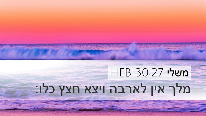 משלי 30:27 HEB Bible Verse Image