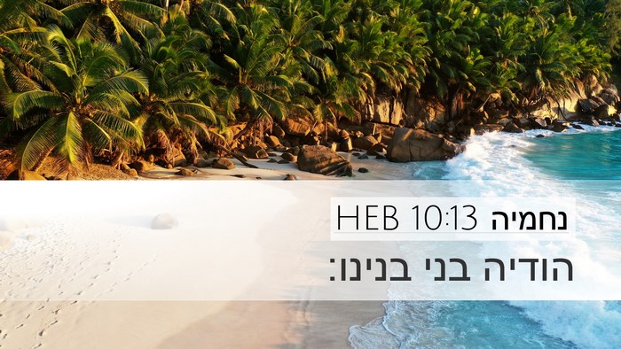 נחמיה 10:13 HEB Desktop Wallpaper - הודיה בני - Desktop Bible Verse Wallpaper