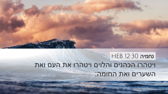 נחמיה 12:30 HEB Bible Verse Image