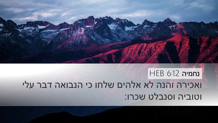 נחמיה 6:12 HEB Bible Verse Image