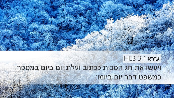 עזרא 3:4 HEB Bible Verse Image