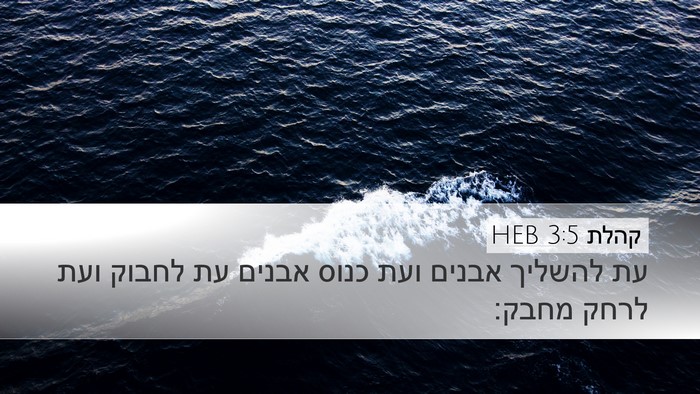 קהלת 3:5 HEB Desktop Wallpaper - עת להשליך אבנים ועת כנוס - Desktop Bible Verse Wallpaper