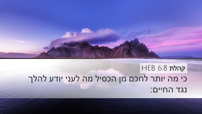 קהלת 6:8 HEB Bible Verse Image