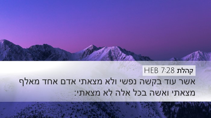 קהלת 7:28 HEB Desktop Wallpaper - אשר עוד בקשה נפשי ולא מצאתי - Desktop Bible Verse Wallpaper