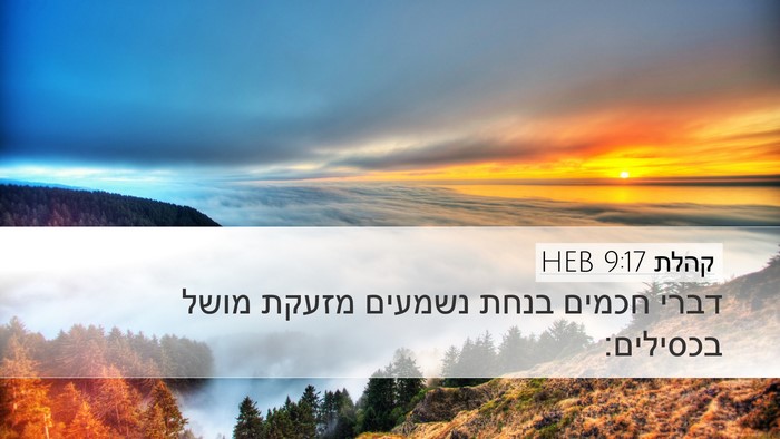 קהלת 9:17 HEB Desktop Wallpaper - דברי חכמים בנחת נשמעים - Desktop Bible Verse Wallpaper