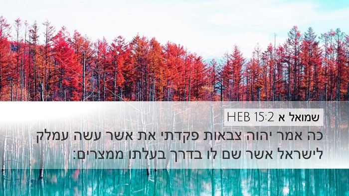 שמואל א 15:2 HEB Bible Verse Image