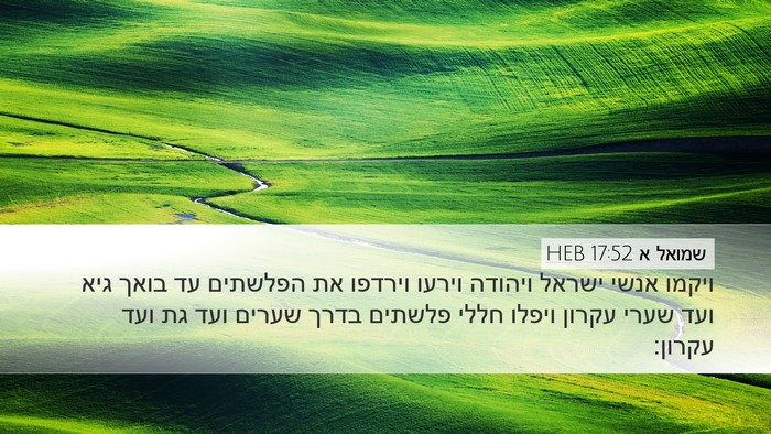 שמואל א 17:52 HEB Bible Verse Image