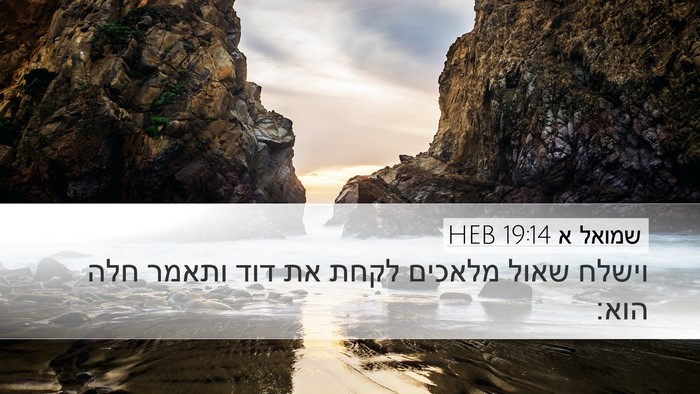 שמואל א 19:14 HEB Bible Verse Image