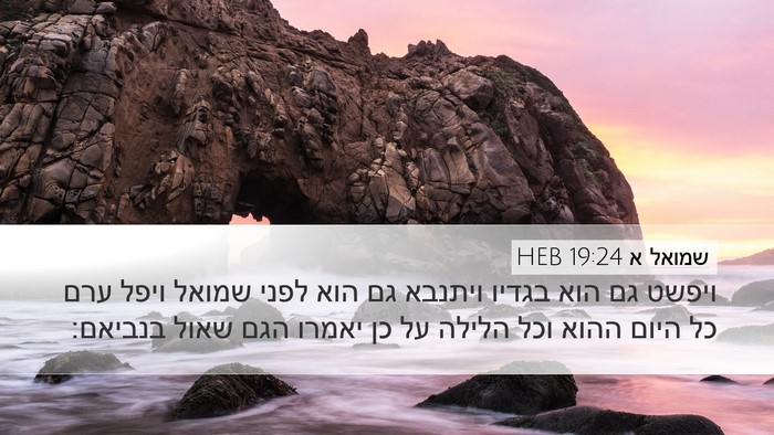 שמואל א 19:24 HEB Bible Verse Image