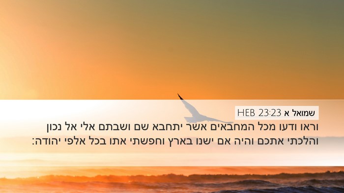 שמואל א 23:23 HEB Bible Verse Image